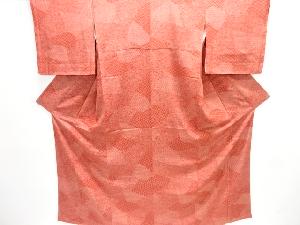 亀甲に草花模様江戸小紋着物